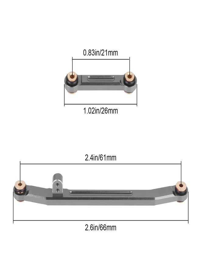 FriHobby Aluminum Steering Rod Tie Links Set High Tightening Linkage for 1/24 RC Crawler Axial SCX24 Gladiator Deadbolt C10 Bronco B17 Upgrades - Image 2